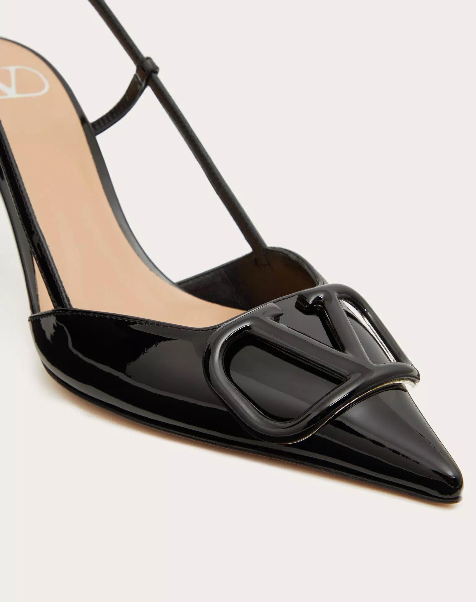 Vlogo Signature Patent Leather Slingback Pump 80Mm - Image 2