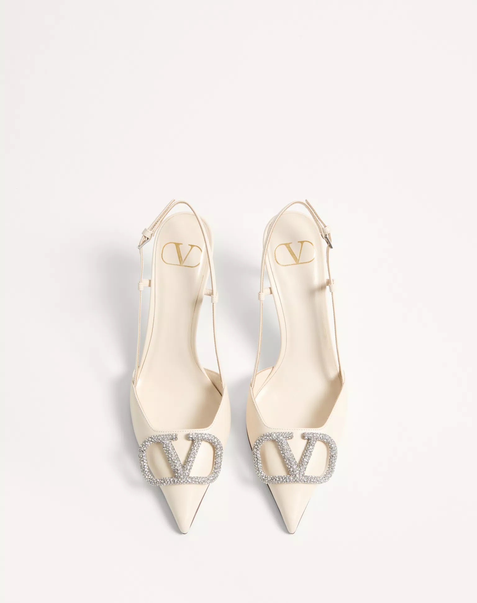 Vlogo Signature Pump in Calfskin Leather 80Mm - Image 3