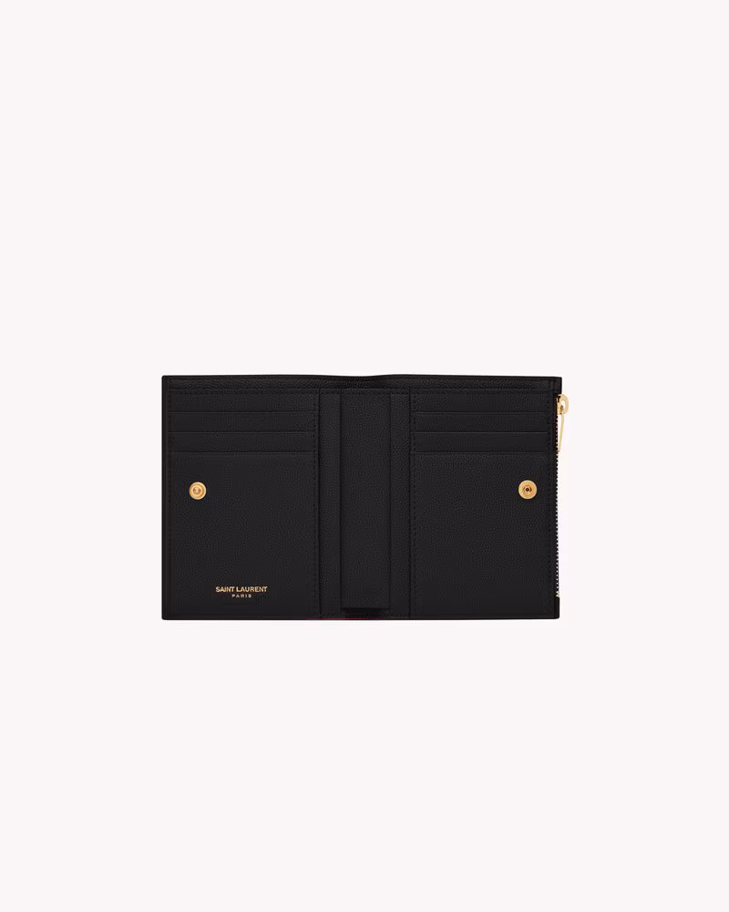 Uptown Compact wallet in grain de poudre leather - Image 4