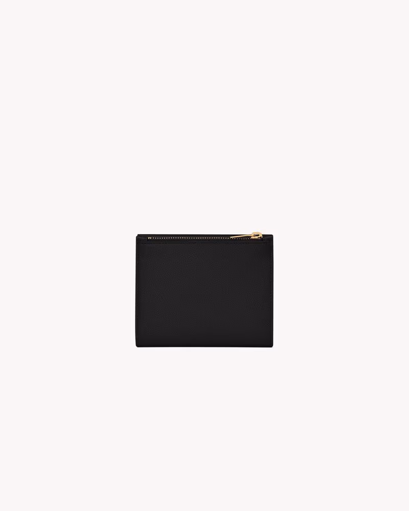 Uptown Compact wallet in grain de poudre leather - Image 2